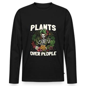 Jardiniers, amateurs de plantes de jardin, collectionneurs de plantes - T-shirt manches longues Premium bio Homme - noir - Devant - Nico (187cm)