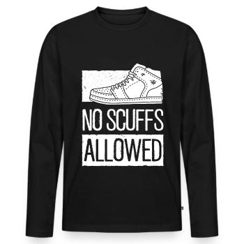 Chaussure Collector Shoemaker Sneaker Addict - T-shirt manches longues Premium bio Homme - noir - Devant - Nico (187cm)