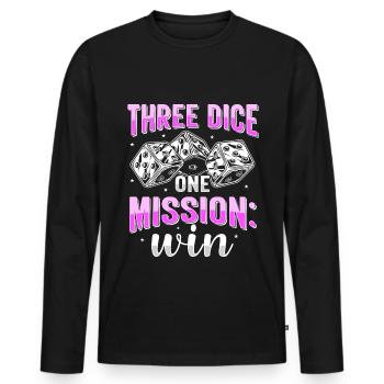 If you think I'm crazy Bunco Bunco - Men's Premium Organic Long Sleeve Shirt - black - Front - Nico (187cm)