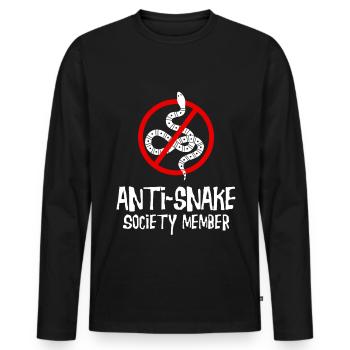 Ophidiophobia: Fear of snakes, snake, boa - Men's Premium Organic Long Sleeve Shirt - black - Front - Nico (187cm)