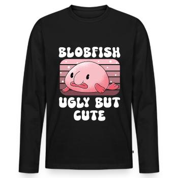 Biologiste marin Poissons d’eau profonde Blob Océan - T-shirt manches longues Premium bio Homme - noir - Devant - Nico (187cm)