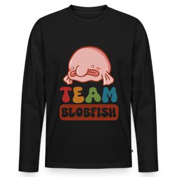Marine Biologist Deep Sea Fish Blob Fish Ocean - Men's Premium Organic Long Sleeve Shirt - black - Front - Nico (187cm)