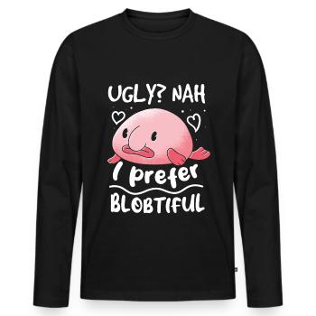 Biologiste marin Poissons d’eau profonde Blob Océan - T-shirt manches longues Premium bio Homme - noir - Devant - Nico (187cm)