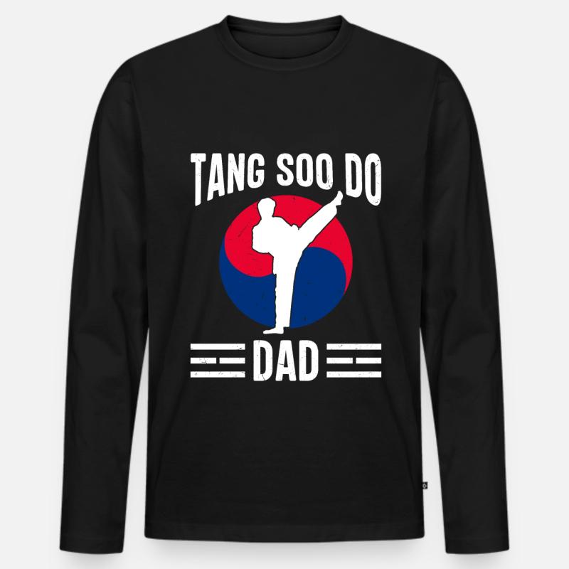 Tang Soo Do Geschenk - Männer Premium Bio Langarmshirt - Schwarz