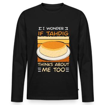 Gifts for gourmets from Thadig - Men's Premium Organic Long Sleeve Shirt - black - Front - Nico (187cm)