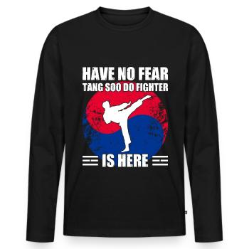 Tang so Do Gift - Men's Premium Organic Long Sleeve Shirt - black - Front - Nico (187cm)