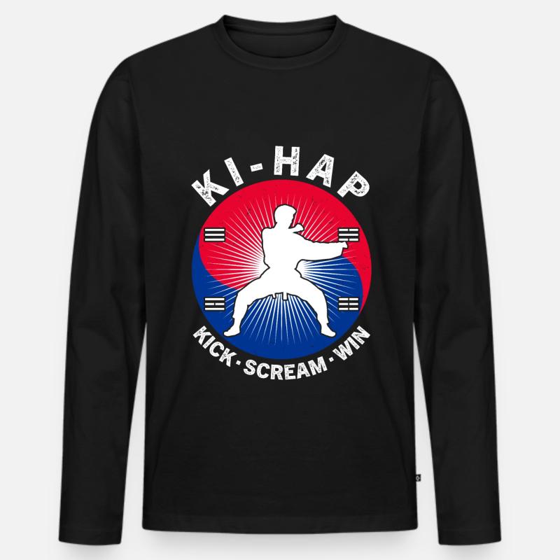 Tang Soo Do Geschenk - Männer Premium Bio Langarmshirt - Schwarz