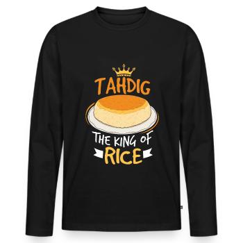 Gifts for gourmets from Thadig - Men's Premium Organic Long Sleeve Shirt - black - Front - Nico (187cm)