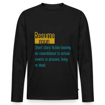 Human Resources Hr Manager Job Beruf - Männer Premium Bio Langarmshirt - Schwarz - Vorne - Nico (187cm)