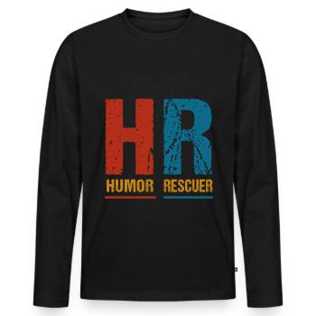 Beruf: Hr-manager Im Personalwesen - Männer Premium Bio Langarmshirt - Schwarz - Vorne - Nico (187cm)