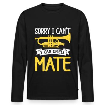 Mellophonist Musical Instrument Orchestra - Men's Premium Organic Long Sleeve Shirt - black - Front - Nico (187cm)