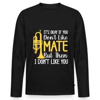 Mellophonist Musical Instrument Orchestra - Men's Premium Organic Long Sleeve Shirt - black - Front - Nico (187cm)