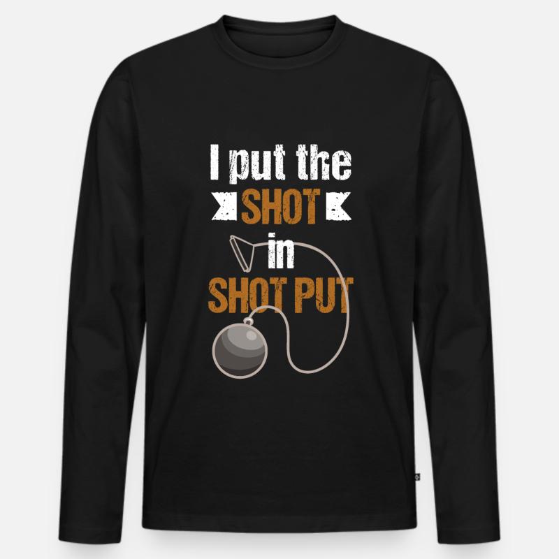 Leichtathletik Leichtathletik Wurf Athlet - Männer Premium Bio Langarmshirt - Schwarz