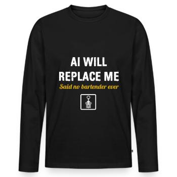 Barkeeper Mixologe Alkohol Getränke Barmann - Männer Premium Bio Langarmshirt - Schwarz - Vorne - Nico (187cm)