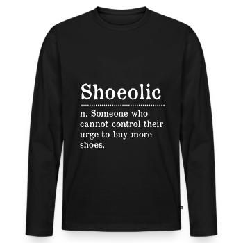 Shoemaker, shoe collector, sneaker addict - Men's Premium Organic Long Sleeve Shirt - black - Front - Nico (187cm)