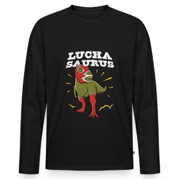 Mexican Wrestling Wrestler Lucha Libre Mask - Men's Premium Organic Long Sleeve Shirt - black - Front - Nico (187cm)