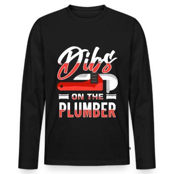 Sanitär Abfluss Chirurg Job Beruf - Männer Premium Bio Langarmshirt - Schwarz - Vorne - Nico (187cm)