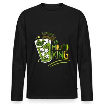Cocktail Lover Alcohol Drinker Liquor Shot - Men's Premium Organic Long Sleeve Shirt - black - Front - Nico (187cm)