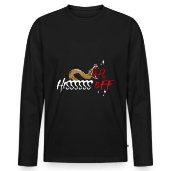 Reptile Collector Boa Snake Venomous Snake - Men's Premium Organic Long Sleeve Shirt - black - Front - Nico (187cm)