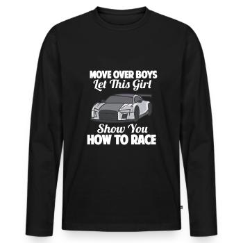 Automobile Speed Racer Speedway Turbo-Rennen - Männer Premium Bio Langarmshirt - Schwarz - Vorne - Nico (187cm)