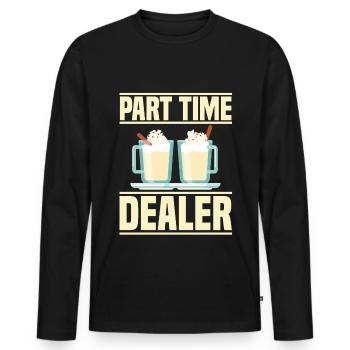 Puerto Rico Puerto-ricanischer Eierlikör - Männer Premium Bio Langarmshirt - Schwarz - Vorne - Nico (187cm)
