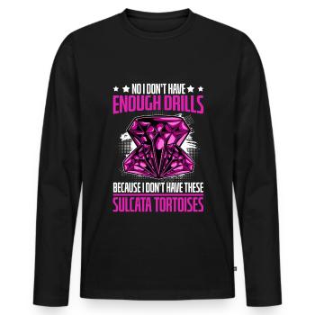 Embroidery Craft Hobby Diamond Painter Diamond - Men's Premium Organic Long Sleeve Shirt - black - Front - Nico (187cm)