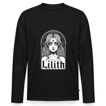 Lilith, Démon, Gothique, Mythologie, Folklore, - T-shirt manches longues Premium bio Homme - noir - Devant - Nico (187cm)