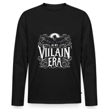 Antagonist Böser Schurkenschurke - Männer Premium Bio Langarmshirt - Schwarz - Vorne - Nico (187cm)