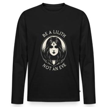 Lilith Demon Gothic Mythology Folklore Satanic - Men's Premium Organic Long Sleeve Shirt - black - Front - Nico (187cm)