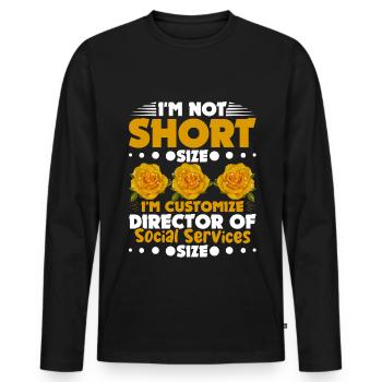 Beruf Direktor Der Sozialen Dienste Soziales - Männer Premium Bio Langarmshirt - Schwarz - Vorne - Nico (187cm)