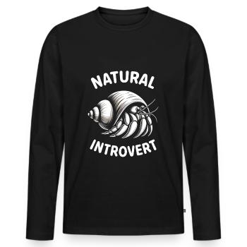 Fruits de mer, Fruits de mer, Moules, Bernard-l’ermite - T-shirt manches longues Premium bio Homme - noir - Devant - Nico (187cm)