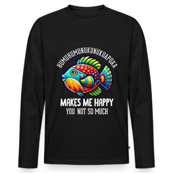 Unique Humuhumunukunukuapua'a - T-shirt manches longues Premium bio Homme - noir - Devant - Nico (187cm)