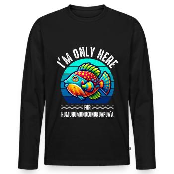 Humuhumunukunukuapua'a Reef Hawaiian Triggerfish - Men's Premium Organic Long Sleeve Shirt - black - Front - Nico (187cm)