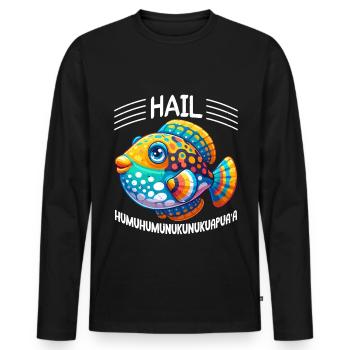 Humuhumunukunukuapua'a Reef Triggerfish - Men's Premium Organic Long Sleeve Shirt - black - Front - Nico (187cm)