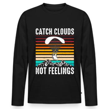 Paramotoriste Paramotoring Show Festival Powered - T-shirt manches longues Premium bio Homme - noir - Devant - Nico (187cm)