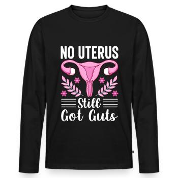Endometriose Frauengesundheit Gynäkologische - Männer Premium Bio Langarmshirt - Schwarz - Vorne - Nico (187cm)