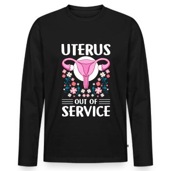 Gynecological Surgery Endometriosis - Men's Premium Organic Long Sleeve Shirt - black - Front - Nico (187cm)