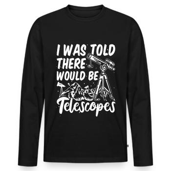 Astronom Star Gaze Nacht Himmel Enthusiast - Männer Premium Bio Langarmshirt - Schwarz - Vorne - Nico (187cm)