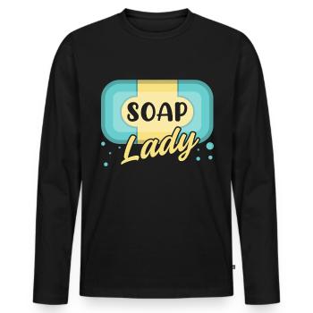 Homemade Soap House-Wife Hobby Crafting - Men's Premium Organic Long Sleeve Shirt - black - Front - Nico (187cm)