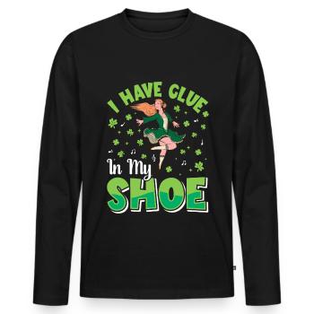 Irish Dance Irish Dancing - Men's Premium Organic Long Sleeve Shirt - black - Front - Nico (187cm)