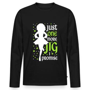 Irish Dance Irish Dancing - Men's Premium Organic Long Sleeve Shirt - black - Front - Nico (187cm)