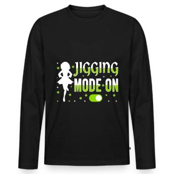 Irish Dance Irish Dancing - Men's Premium Organic Long Sleeve Shirt - black - Front - Nico (187cm)