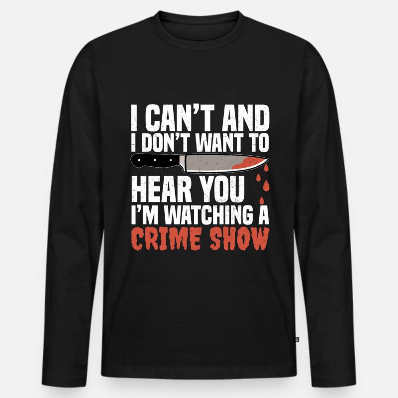 True Crime - Männer Premium Bio Langarmshirt - Schwarz