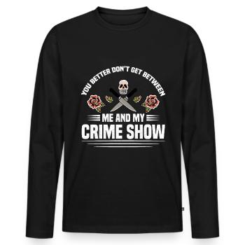 True Crime - Men's Premium Organic Long Sleeve Shirt - black - Front - Nico (187cm)