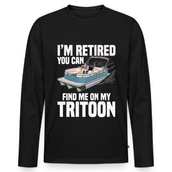 Capitaine Tritoon - T-shirt manches longues Premium bio Homme - noir - Devant - Nico (187cm)