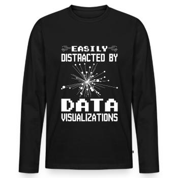 Machine Learning Algorithmen KI Datenanalyst - Männer Premium Bio Langarmshirt - Schwarz - Vorne - Nico (187cm)