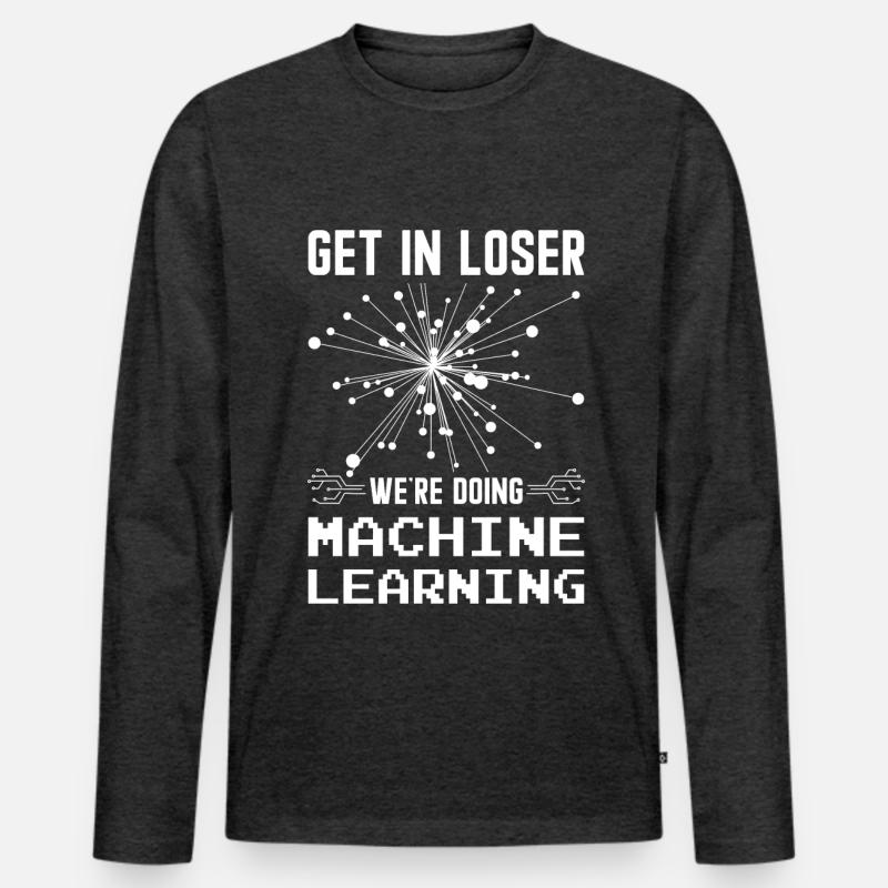 Machine Learning Algorithms AI Data Analyst Men's Premium Organic Long Sleeve Shirt
