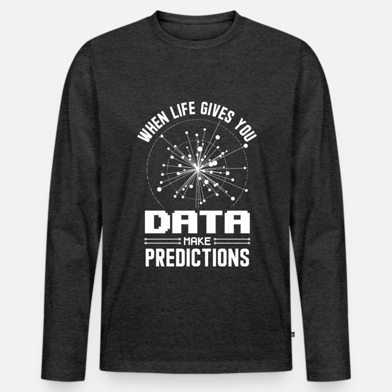 Machine Learning Algorithmen KI Datenanalyst Männer Premium Bio Langarmshirt