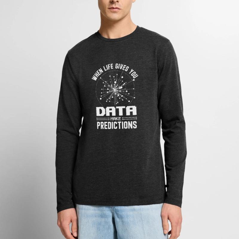 Machine Learning Algorithmen KI Datenanalyst Männer Premium Bio Langarmshirt