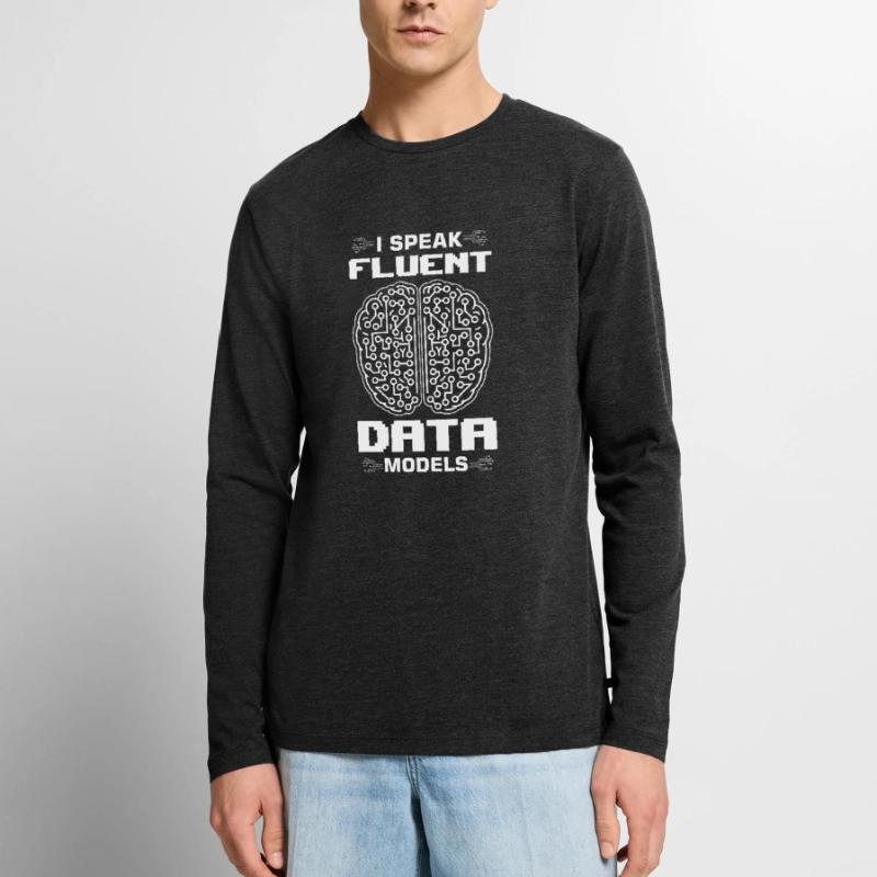 Machine Learning Algorithms AI Data Analyst Men's Premium Organic Long Sleeve Shirt